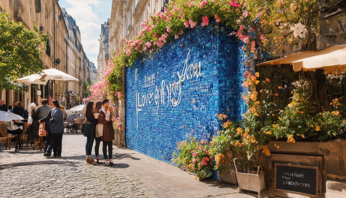 explore the enchanting wall of love in paris with our comprehensive guide, perfect for romantic adventurers seeking a unique experience. discover the beauty of love in over 300 languages at this iconic destination painted with heartfelt expressions.